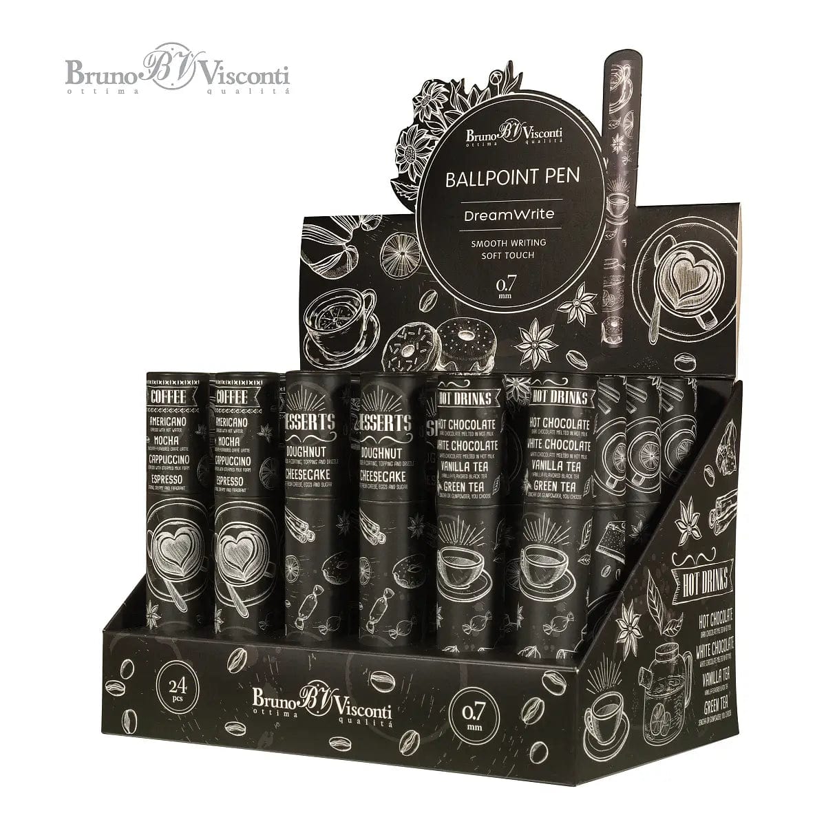 BV by Bruno Visconti (Faire) Stationery Dreamwrite Ballpoint Pens - Cafe Series 5056498440489 20-0264/18