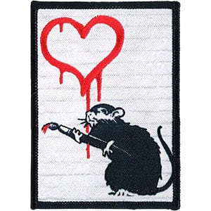 Banksy's Graffiti Heart Rat Patch