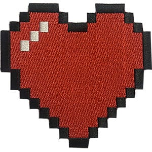 C&D Visionary Apparel > Patches DSX Video Games Bitmap Heart Patch 31520508 P-DSX-4715