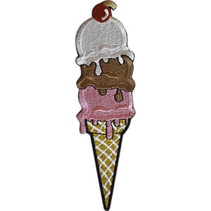 C&D Visionary Apparel > Patches JSX Triple Ice Cream Cone Patch 32765692 P-JSX-0018