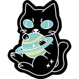 C&D Visionary Decor > Stickers DSX Cat With Planet Sticker 22590716 S-DSX-8270