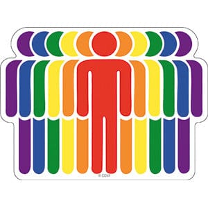 C&D Visionary Decor > Stickers JSX LGBTQ + Rainbow People Sticker 23016700 S-JSX-0017