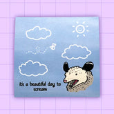 Screaming Possum Sticky Notes.