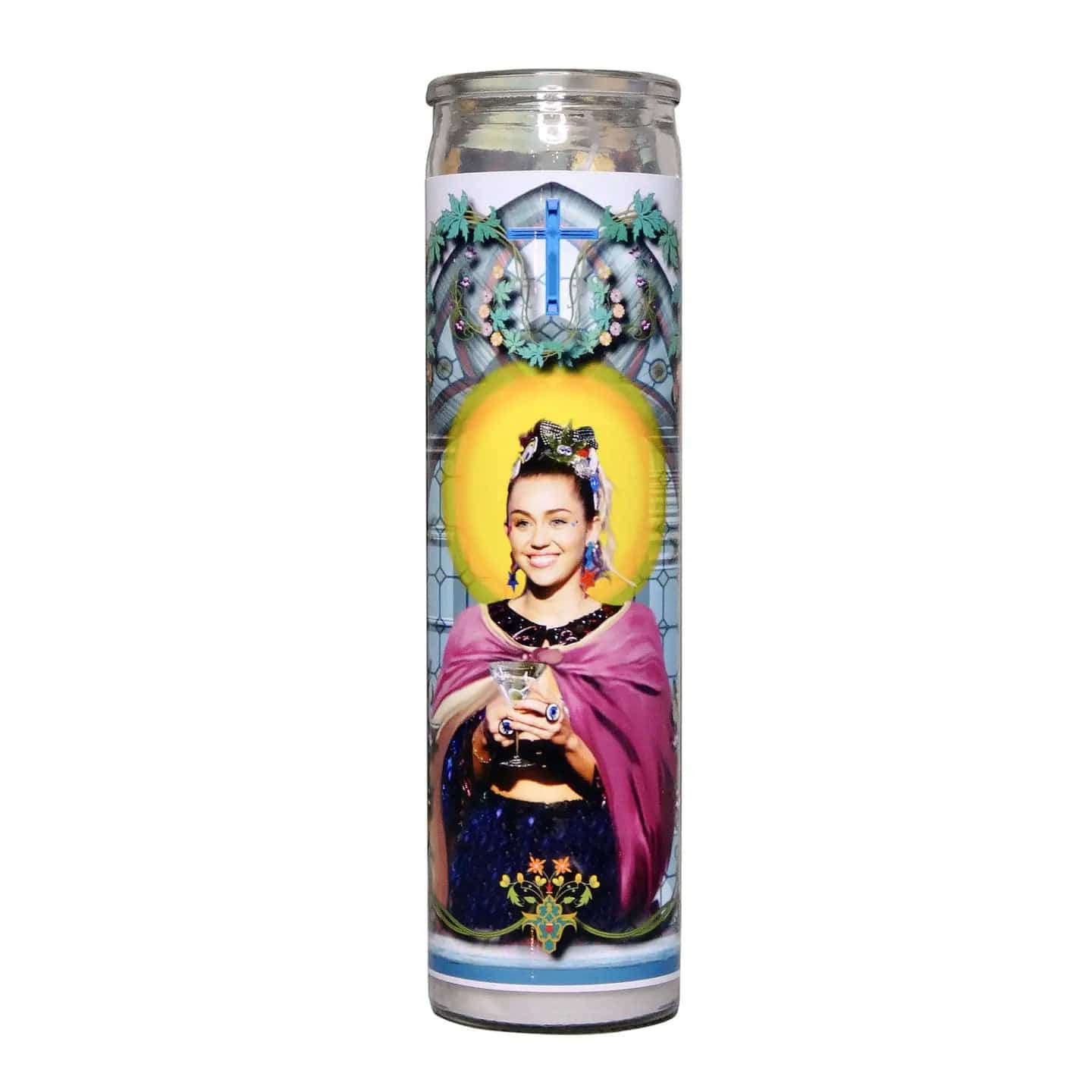Calm Down Caren Decor > Candles Miley Cyrus Celebrity Prayer Candle