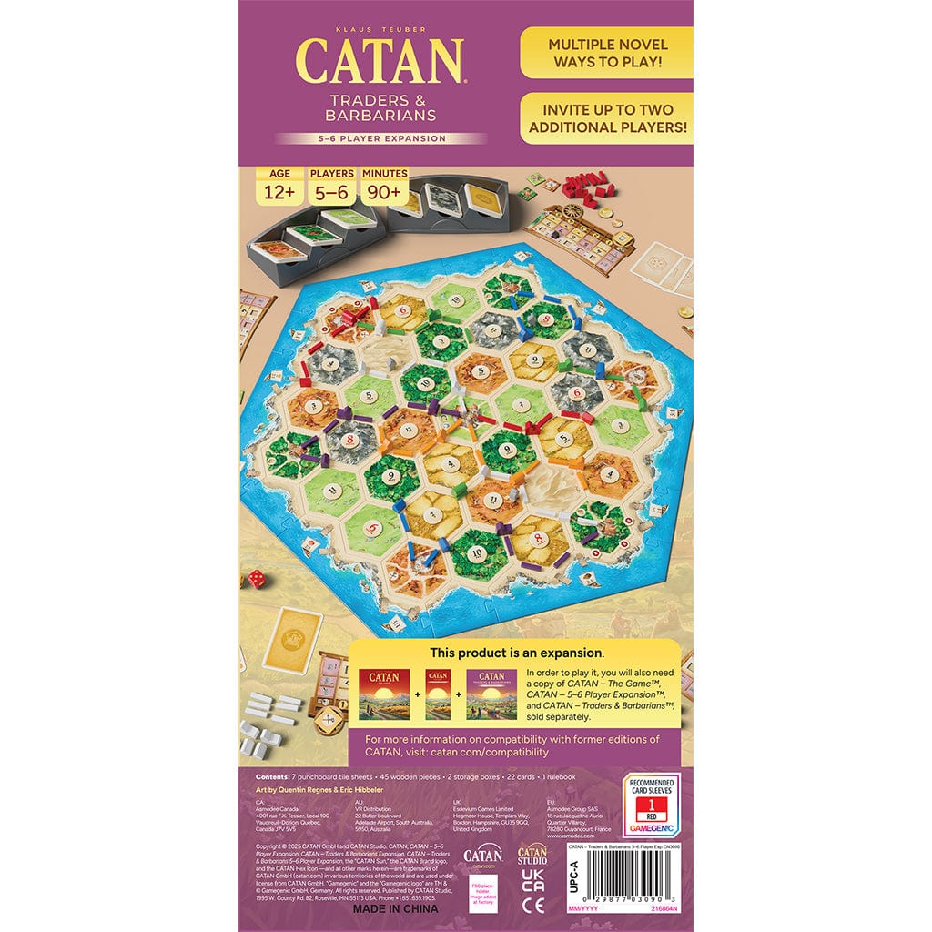 Catan Studios Board Games > Expansion CATAN® – Traders & Barbarians 5-6 Player Expansion 029877030903 CN3090