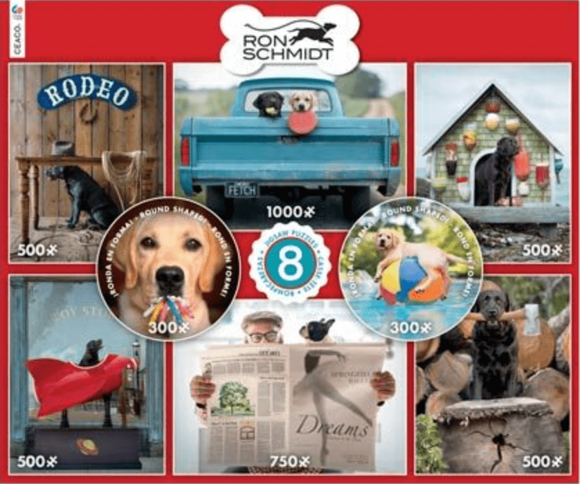 Ceaco Company Puzzles > Jigsaw Puzzles Puzzle: 8 - in - 1 Multi-Pack: Dogs 021081370073