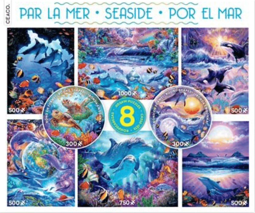 Ceaco Company Puzzles > Jigsaw Puzzles Puzzle: 8 - in - 1  Seaside 021081370141