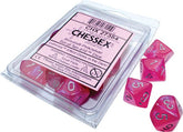 Chessex Dice > Chessex Borealis: Pink/silver Luminary Set of Ten d10s 601982031510