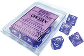 Chessex Dice > Chessex Borealis: Purple/white Luminary Set of Ten d10s 601982031473 CHX 27377