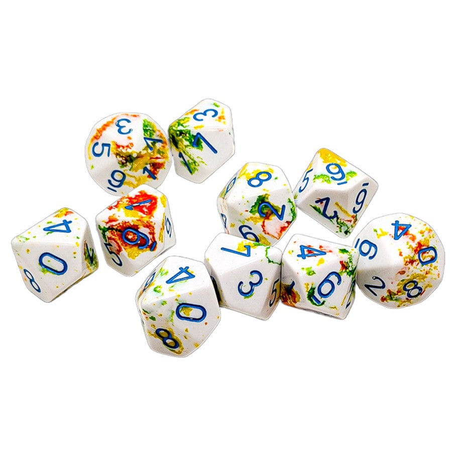 Chessex Dice > Chessex Chessex: d10clamshell 10ct - Brush, Breezy 601982075651 CHX24209