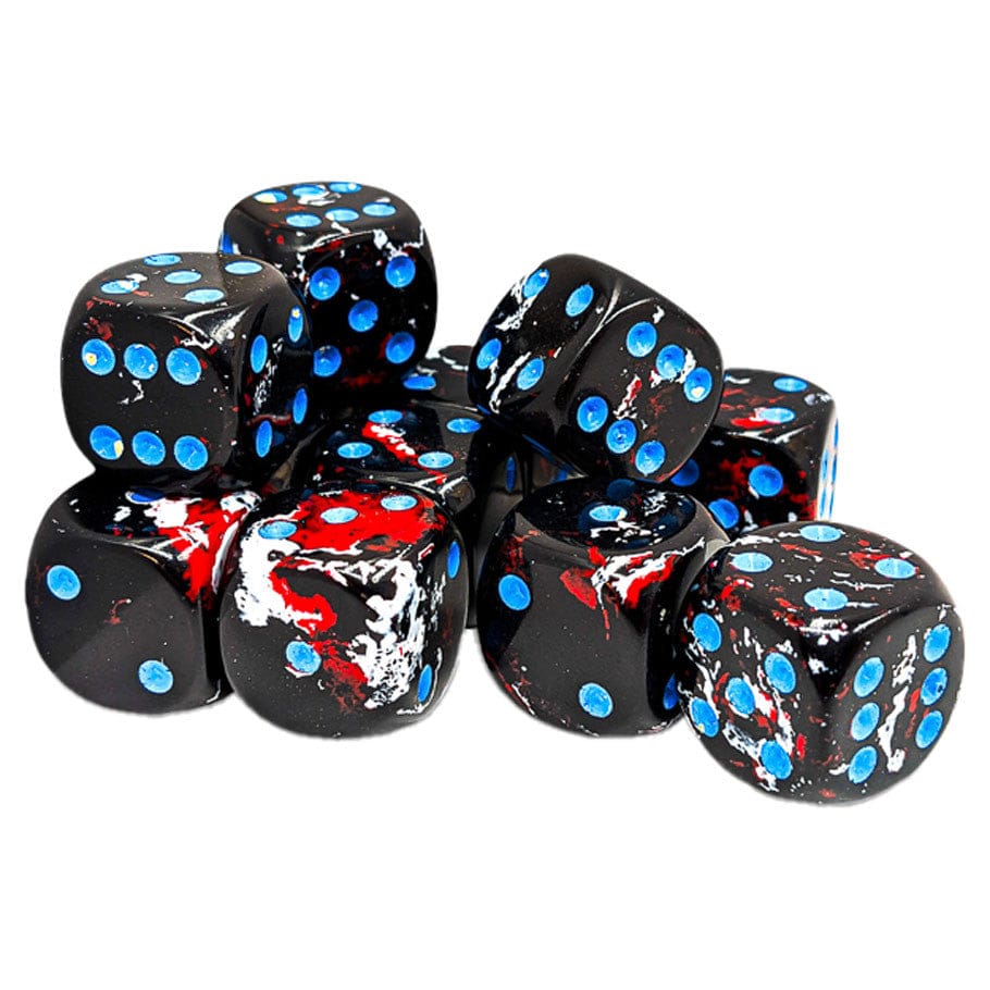 Chessex Dice > Chessex Chessex: d6Cube 12ct - 16mm Brush, Dark Side 601982075651 CHX24608