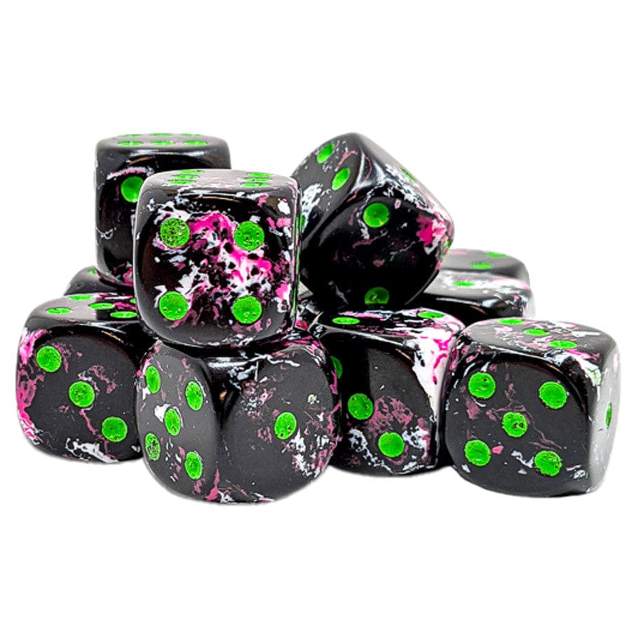 Chessex Dice > Chessex Chessex: d6Cube 12ct - 16mm Brush, Paintball 601982047733 CHX24614