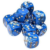 Chessex Dice > Chessex Chessex: d6Cube 12ct - 16mm Brush, Waterbreak 601982047603 CHX24606