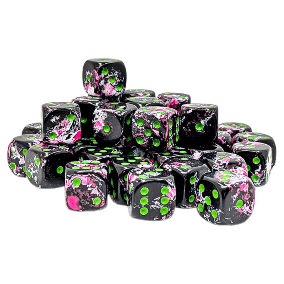 Chessex Dice > Chessex Chessex: d6Cube 36ct - 12mm Brush, Paintball 601982047740 CHX24814