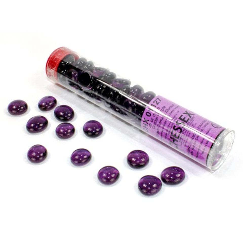 Chessex: Glass Stones - Crystal Purple