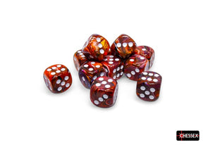 Chessex Dice > Chessex Chessex: Plastic 12d6 Set - Festive Symphony/White 601982045883 CHX27743