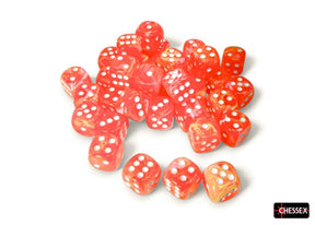 Chessex Dice > Chessex Chessex: Plastic 36d6 Set - Festive Dahlia/White Luminary 601982046040 CHX27953