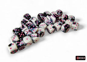Chessex Dice > Chessex Chessex: Plastic 36d6 Set - Gemini Black-White/Pink 601982045616 CHX26869