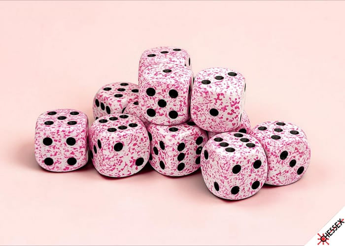 Chessex Dice > Chessex Chessex: Speckled 16mm D6 Pink Dice Block 601982076016 CHX25754