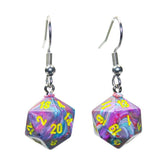 Chessex Dice > Chessex Hook Earrings Festive Mosaic Mini d20 Pair 601982036881 CHX54207