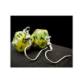 Chessex Dice > Chessex Hook Earrings Marble Green Mini d20 Pair 601982036843 CHX54203