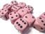 Chessex Dice > Chessex Opaque 16mm d6 Pastel Pink/black Dice Block (12 dice) 601982043285 CHX 25664
