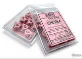 Chessex Dice > Chessex Opaque Pastel Pink/black Set of Ten d10s 601982043261 CHX 25264