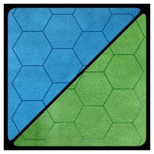 Chessex Game Supplies > Playmats Chessex: Reversible Battlemat - 1" Blue-Green Hexes 601982033897 CHX 96665