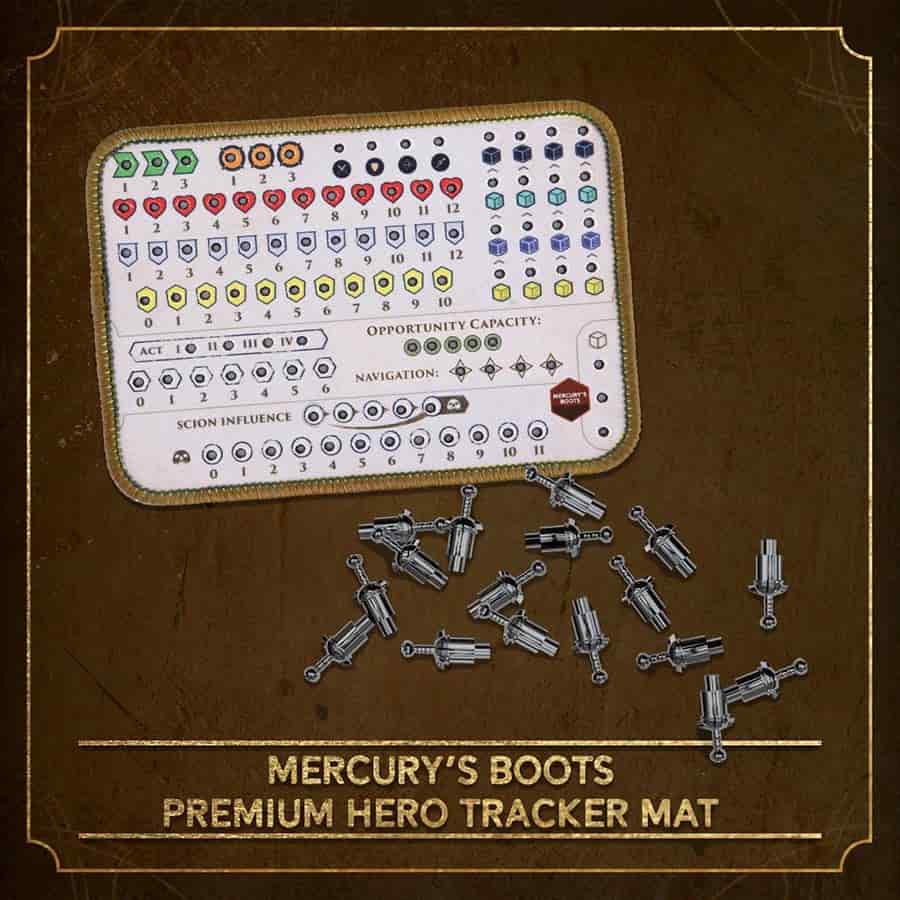 Chip Theory Games Game Supplies > Tokens & Counters HOPLOMACHUS: MERCURY'S BOOTS HERO TRACKER MAT 704725644982 VICADD013