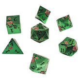 Chronicle RPG Accessories Dice 7-Set Sakura Metal Green Pink 9359627009158 CHR60125
