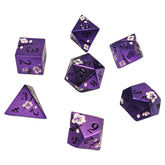 Chronicle RPG Accessories Dice 7-Set Sakura Metal Purple White 9359627009189 CHR60128