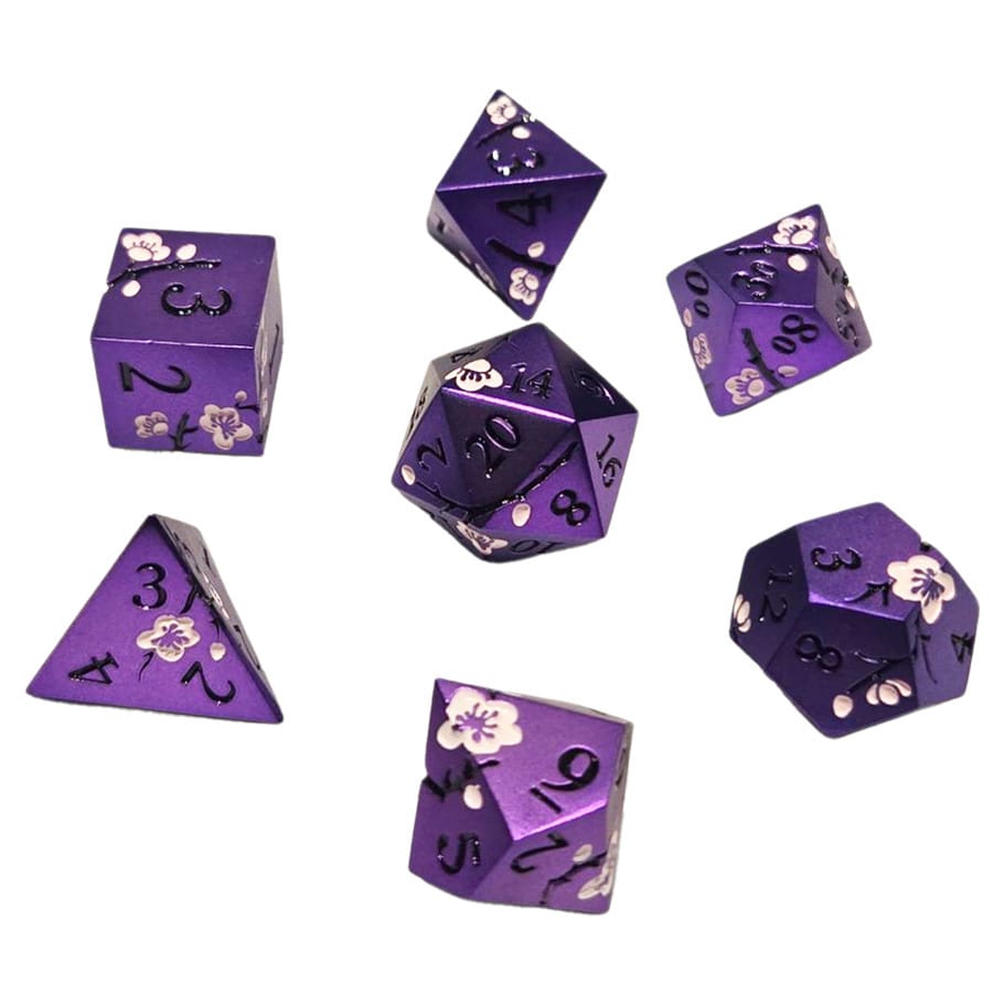 Chronicle RPG Accessories Dice 7-Set Sakura Metal Purple White 9359627009189 CHR60128