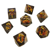 Chronicle RPG Accessories Pty Ltd. Dice 7-Set ICU Liquid Core Crimson 9359627008427 CHR60052