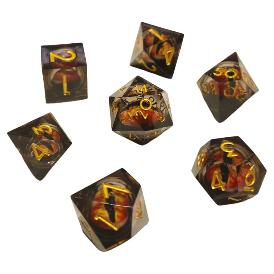 Chronicle RPG Accessories Pty Ltd. Dice 7-Set ICU Liquid Core Crimson 9359627008427 CHR60052