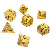 Chronicle RPG Accessories Pty Ltd Dice > Other Dice 7-Set Sakura Metal - Gold Pink 9359627009110 CHR60121