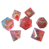 Chronicle RPG Accessories Pty Ltd Dice > Other Dice 7-Set Sparkle Liquid Core Red Candy 9359627008571 CHR60067