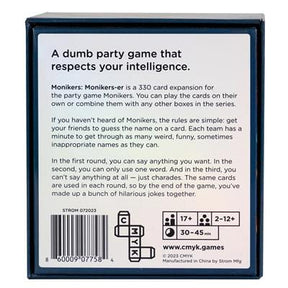 CMYK Board Games > Party Games Monikers: Monikers-er 860009077584 MON04
