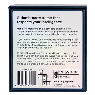 CMYK Board Games > Party Games Monikers: Monikers-er 860009077584 MON04