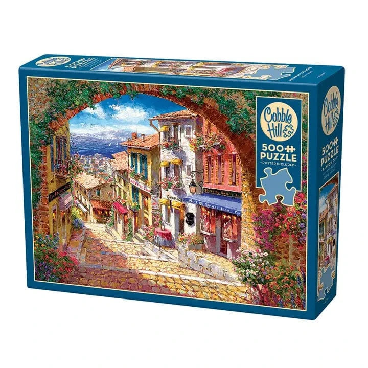 Cobble Hill Puzzles > Jigsaw Puzzles Archway to Cagne (500 Piece Puzzle) 625012450843 45084