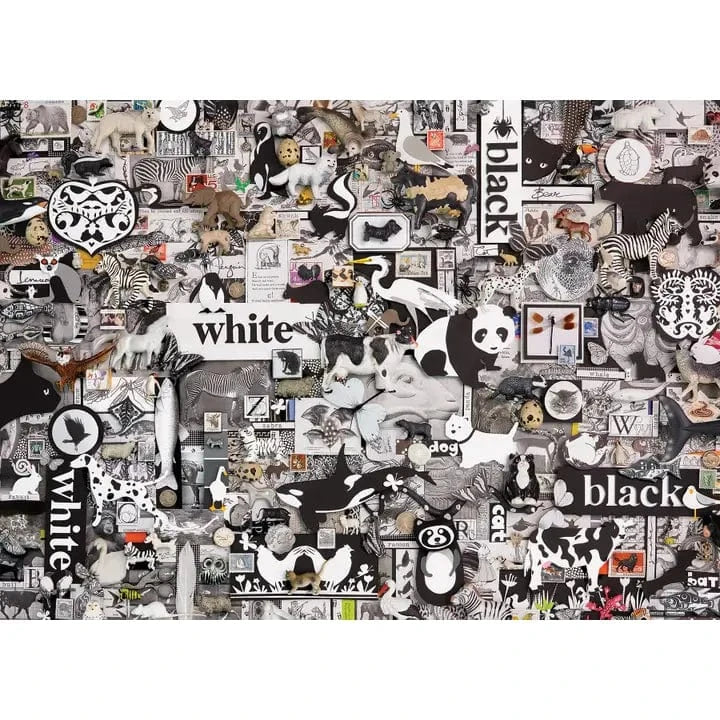 Cobble Hill Puzzles > Jigsaw Puzzles Black and White: Animals (1000 Piece Puzzle) 625012400435 40043