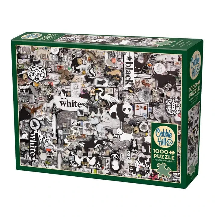 Cobble Hill Puzzles > Jigsaw Puzzles Black and White: Animals (1000 Piece Puzzle) 625012400435 40043