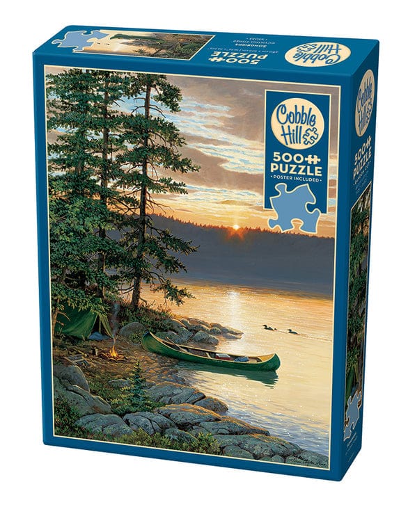 Cobble Hill Puzzles > Jigsaw Puzzles Canoe Lake (500 Piece Puzzle) 625012450539 45053