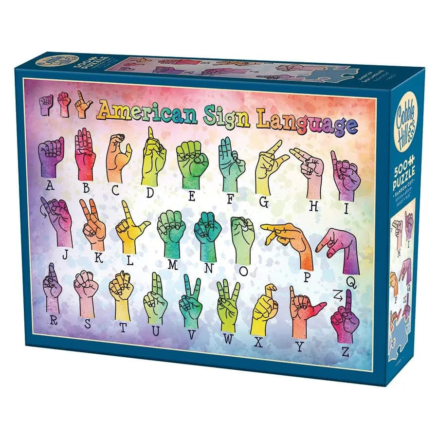 Cobble Hill Puzzles > Jigsaw Puzzles COBBLE HILL: AMERICAN SIGN LANGUAGE 500 PC PUZZLE 625012451109 45110
