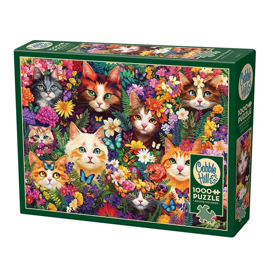 Cobble Hill Puzzles > Jigsaw Puzzles COBBLE HILL: BLOOMING WHISKERS 1000 PC PUZZLE 625012402897 40289