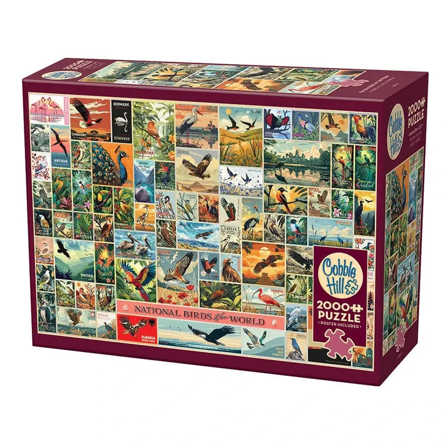 Cobble Hill Puzzles > Jigsaw Puzzles COBBLE HILL: NATIONAL BIRDS OF THE WORLD 2000 PC PUZZLE 625012490245 49024