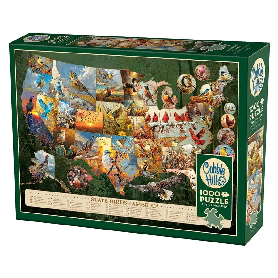 Cobble Hill Puzzles > Jigsaw Puzzles COBBLE HILL: STATE BIRDS OF AMERICA 1000 PC PUZZLE 625012403160 40316