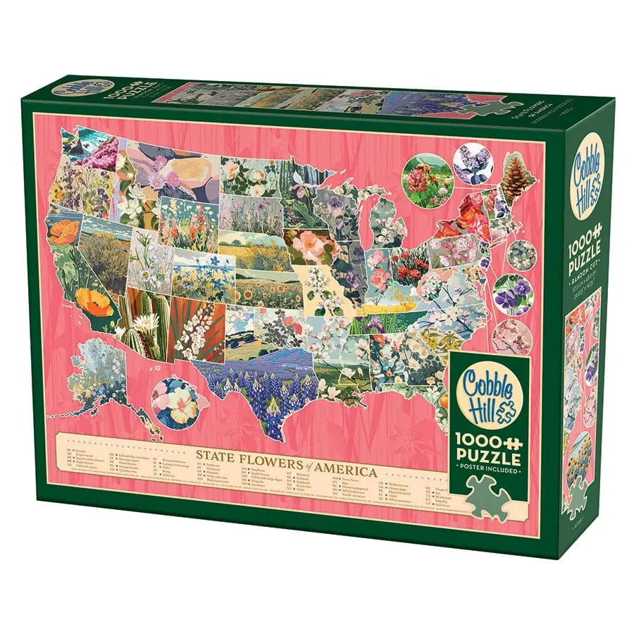 Cobble Hill Puzzles > Jigsaw Puzzles COBBLE HILL: STATE FLOWERS OF AMERICA 1000 PC PUZZLE 625012403153 40315