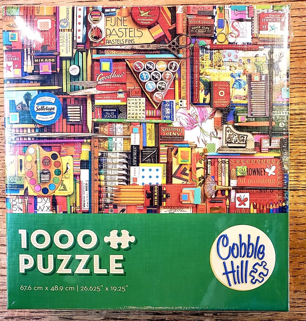 Cobble Hill Puzzles > Jigsaw Puzzles COBBLE HILL: VINTAGE ART SUPPLIES 1000 PC PUZZLE 625012571975
