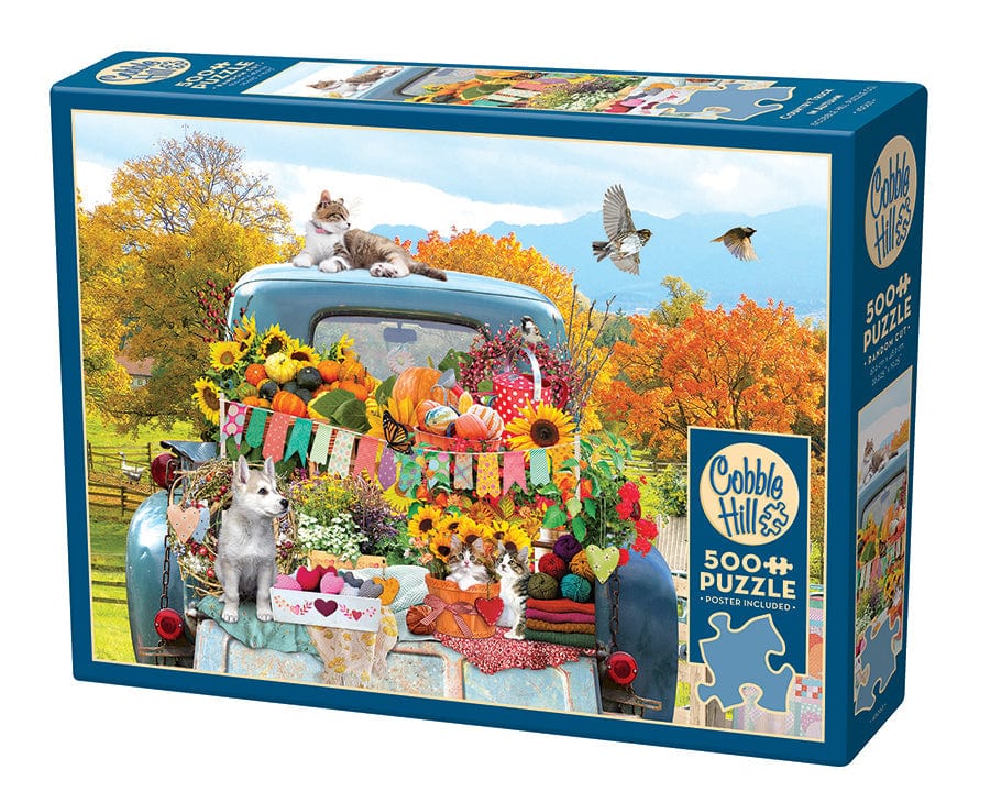 Cobble Hill Puzzles > Jigsaw Puzzles Country Truck in Autumn (500 Piece Puzzle) 625012450638 45063