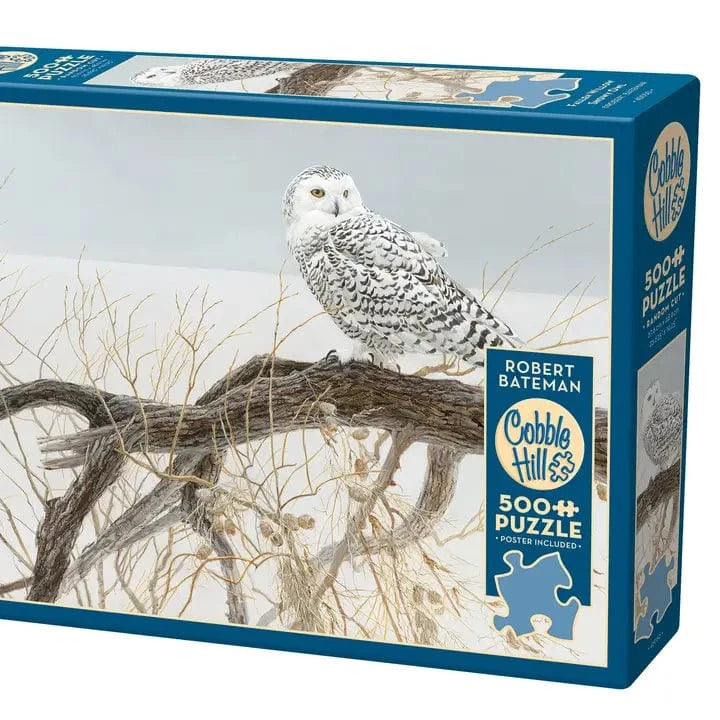 Cobble Hill Puzzles > Jigsaw Puzzles Fallen Willow - Snowy Owl (500 Piece Puzzle) 625012450508 45050
